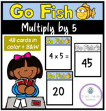 Multiply by 5 - Go Fish Card Game - Multiplication - Math Centers - Fun!