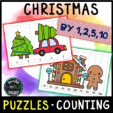 Christmas counting puzzles by 1,2,5,10 Navidad Puzles conteo
