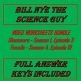 Bill Nye The Science Guy - Fossils and Dinosaurs Video Worksheets Bundle