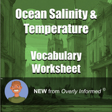 Ocean Salinity & Temperature Vocabulary Worksheet