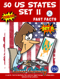 250) 50 US States. Fast facts - Set II. Color