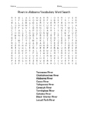 Rivers in Alabama Vocabulary Word Search
