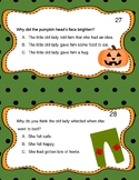 The Little Old Lady Who Was Not Afraid of Anything--Comprehension Task Cards