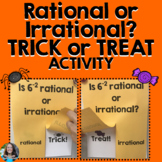 Rational or Irrational Numbers Halloween Activity TRICK or TREAT