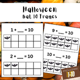 Halloween 10 Frame Bats | Friends of 10 | Addition within 10 | Missing Addends