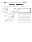 50 United States by Region Test with Word Bank & Answer Key