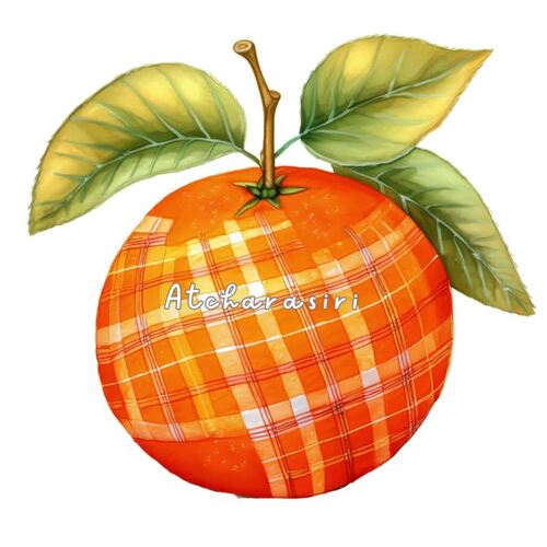 Watercolor Patchwork Fruit Clipart Set