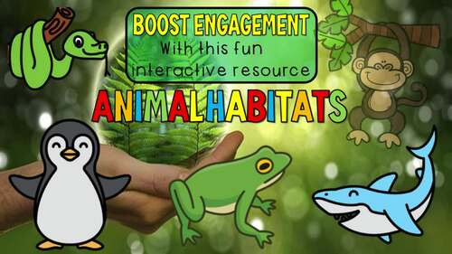 Cut and paste animals in their habitats