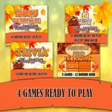 4 Games PowerPoint Thankgiving - Fun Activities in the classroom