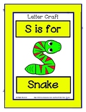 Letter S Craftivity - Snake - Zoo Reading Inspired - Color & BW Versions