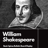William Shakespeare's Plays Book Spines Library Bulletin Board Classroom Decor