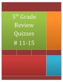 5th Grade Math Review Quizzes #11-15
