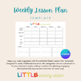 Editable Weekly Lesson Plan | Preschool & Early Childhood Planner Printable