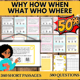 Why How When Who What Short Stories W/ Comprehension Questions Worksheet Autism