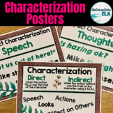Classroom Decor Modern Farmhouse Characterization Posters (Burlap Border)