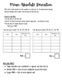Mean Absolute Deviation (MAD) Notes & Practice Worksheet | Printable Resource