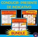 BUNDLE - conjugation of CONDUCIR in Spanish present tense (presente indicativo)