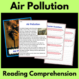 Air Pollution Reading Comprehension Activity Pages l Informational Passage