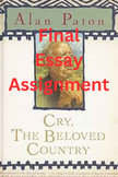 Final Essay Assignment on Theme for Cry, the Beloved Country