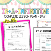 Simple Future in Spanish Ir + A + Infinitive Lesson Plan Printable + Digital