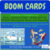 BOOM CARDS: Descubre 2 - En el consultorio - Verbs - Listening Comp. Set 1