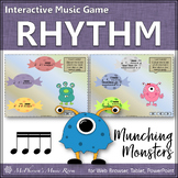 Interactive Rhythm Game Sixteenth Notes for Elementary Music {Munching Monsters}