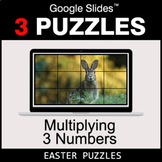 Multiplying 3 Numbers - Google Slides - Easter Puzzles