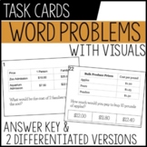 Word Problem task cards with visuals