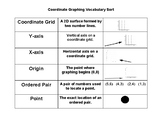 Coordinate Graphing Vocabulary Sort
