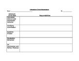 Literature Circle Role Reminders-Note taking pkt.