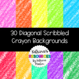 Scribble Crayon Backgrounds - 30 Digital Papers for Commercial and Personal Use