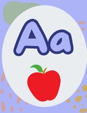 Muted Jewel Tones Primary Alphabet with Pictures