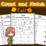 Season Fall Count and Match (Within 10) Worksheets
