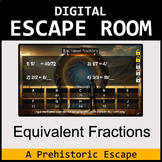Equivalent Fractions - Digital Escape Room Math Breakout Game