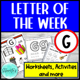 Letter of the day - Letter G alphabet activity, center, worksheet growing bundle