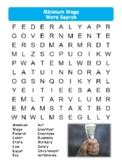 Minimum Wage - Word Search