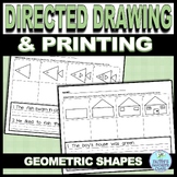 Directed Drawing - Geometric Shapes - Printing Practice - Worksheets