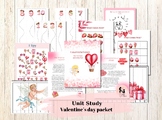 Valentines day craft and Saint Valentine Unit Study for Homeschool, Printable
