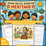 AAPI Leaders Reading Passages | Asian Pacific Heritage Month Activities G .3-5