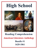 High School Reading Comprehension: American Literature Anthology Bundle #1