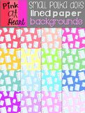Lined Paper Backgrounds: Small Polka Dots
