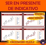 SER PRESENTE INDICATIVO - crossword / criss cross puzzle  Spanish present tense