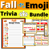 Fall Emoji Trivia Game Bundle Resource Activity No Prep