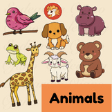Vocabulary Clipart : Animals Clipart set