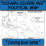 *Coloring Book Page* Oceania Political Map