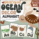 Under the Sea Classroom Decor / Boho Retro Ocean Theme Alphabet Display