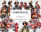 Firetruck, Fireman, Firemen, Fire Fighter, Community Helper Clipart