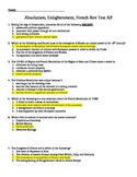 AP World History II: Age of Absolutism and French Revolution M.C. Test