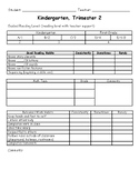 Grades At A Glance - Kindergarten (Trimester 2)