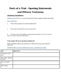 Parts of a Trial Â¨C Opening Statements and Witness Testimony